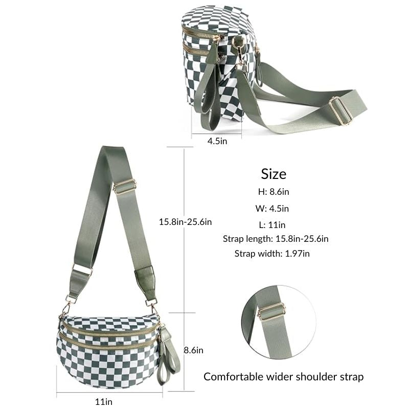 GoFree - The Roomiest Bum Bag (Checkered)
