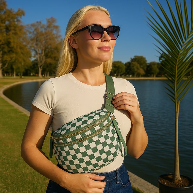 GoFree - The Roomiest Bum Bag (Checkered)