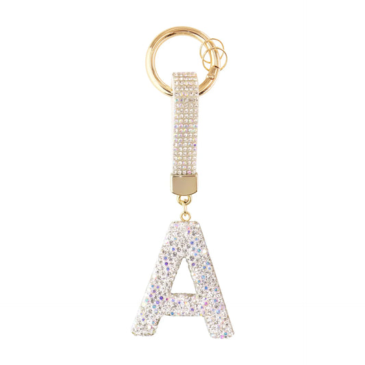 Sparkle Initial – Bag Charm (Silver)